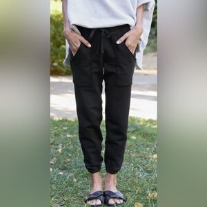 Frank & Eileen Eamon Joggers Sweatpants Pants Triple Fleece Black XL NWOT